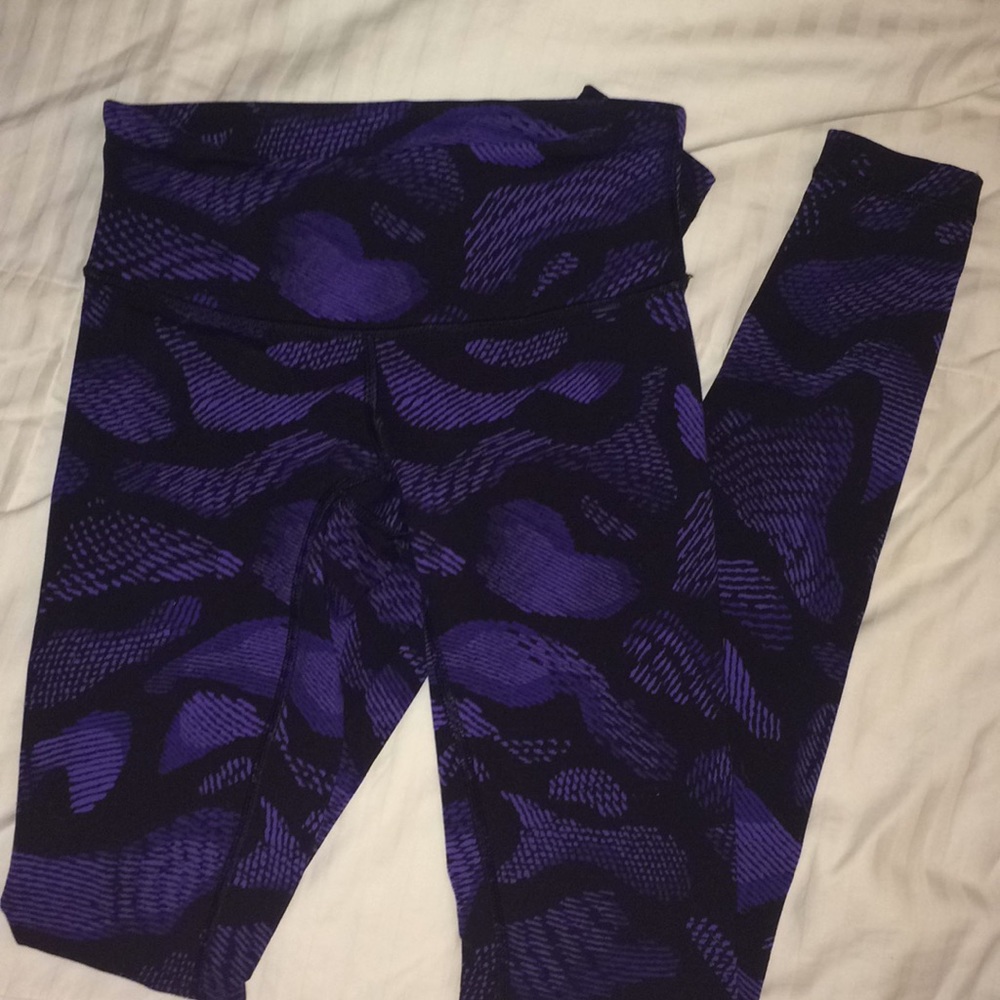 Purple patterned Lululemon leggings